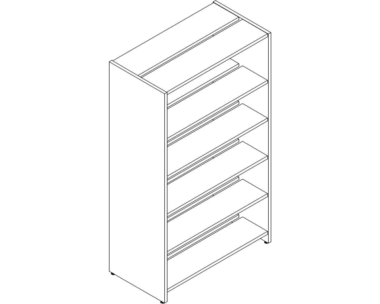 Lingo starter - double-sided - H1820 - D250 - W1000 - 3D.dwg
