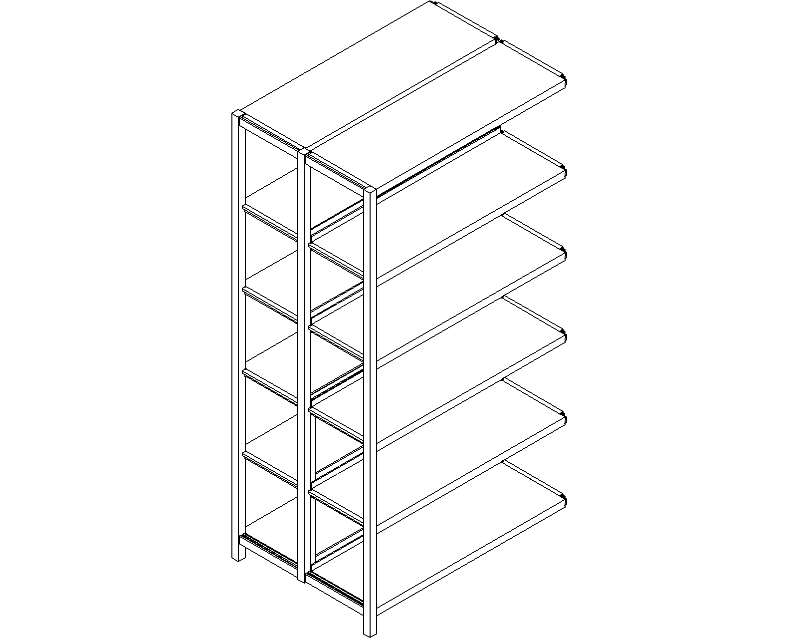 Uniflex add-on – double-sided – H1750 – D300 – W900 – 3D.dwg